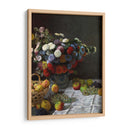 Naturaleza muerta con flores y frutas - Claude O. Monet | Cuadro decorativo de Canvas Lab