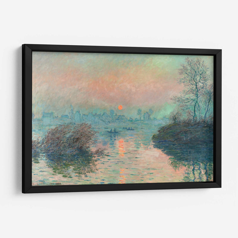 Puesta de sol en el Sena en Lavacourt - Claude O. Monet | Cuadro decorativo de Canvas Lab