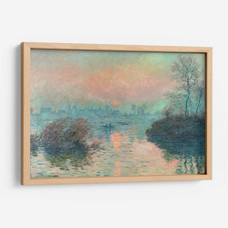 Puesta de sol en el Sena en Lavacourt - Claude Monet | Cuadro decorativo de Canvas Lab
