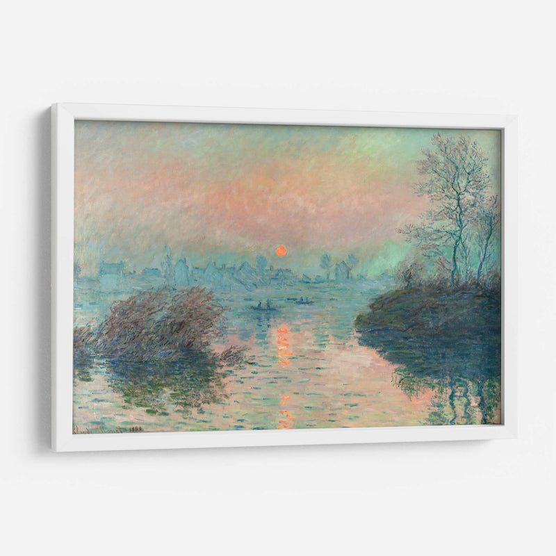 Puesta de sol en el Sena en Lavacourt - Claude Monet | Cuadro decorativo de Canvas Lab