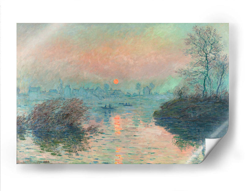 Puesta de sol en el Sena en Lavacourt - Claude O. Monet | Cuadro decorativo de Canvas Lab