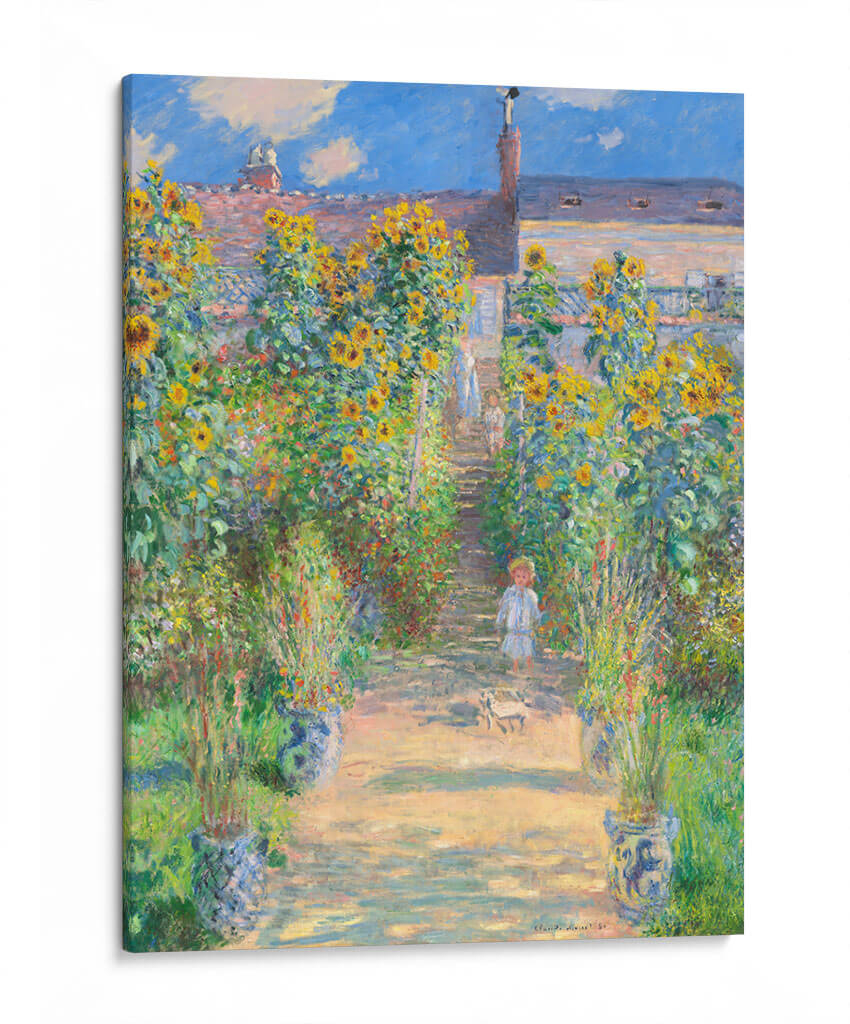 Jardín de Monet en Vetheuil - Claude O. Monet | Cuadro decorativo de Canvas Lab