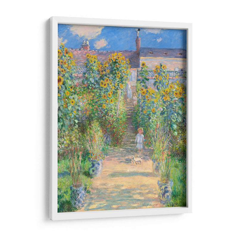Jardín de Monet en Vetheuil - Claude O. Monet | Cuadro decorativo de Canvas Lab