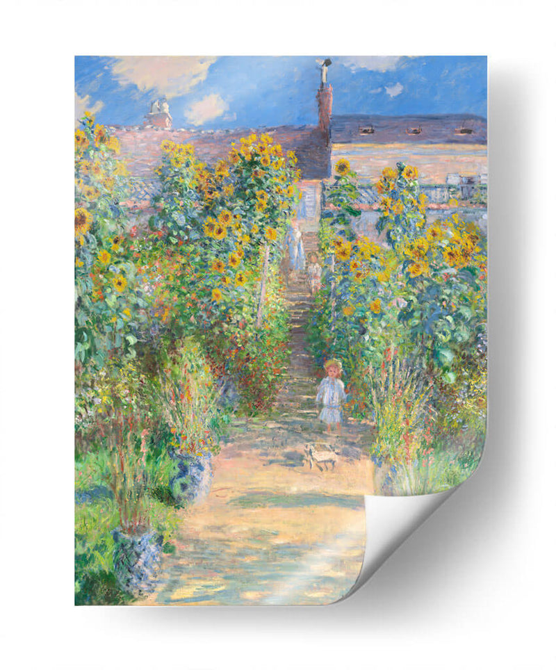 Jardín de Monet en Vetheuil - Claude Monet | Cuadro decorativo de Canvas Lab