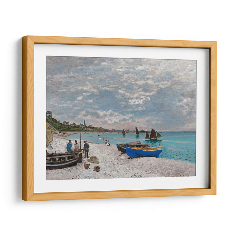 La playa en Sainte-Adresse - Claude O. Monet | Cuadro decorativo de Canvas Lab