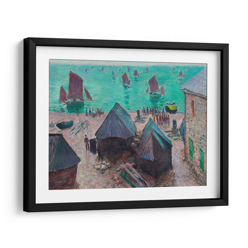 La Partida de los Barcos, Étretat - Claude O. Monet | Cuadro decorativo de Canvas Lab