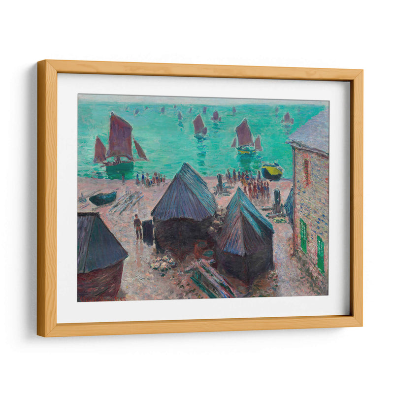 La Partida de los Barcos, Étretat - Claude O. Monet | Cuadro decorativo de Canvas Lab