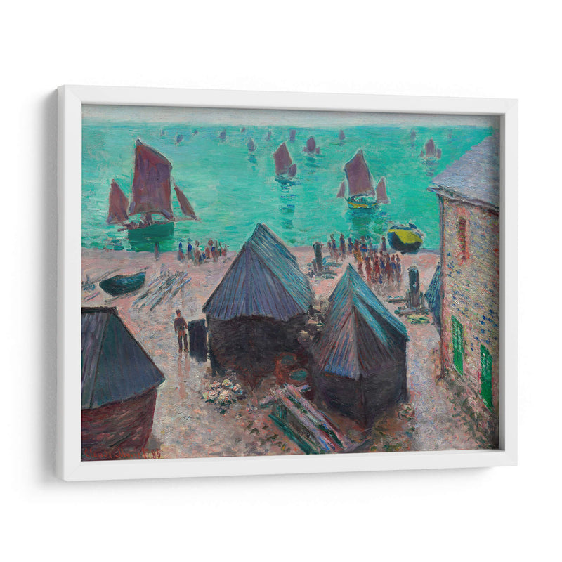 La Partida de los Barcos, Étretat - Claude Monet | Cuadro decorativo de Canvas Lab