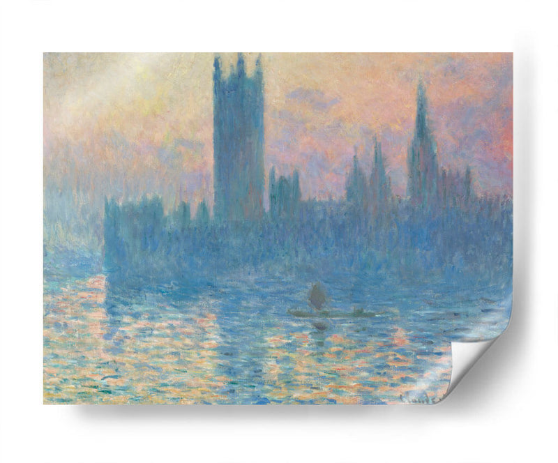 Londres, el Parlamento (efecto de neblina) - Claude O. Monet | Cuadro decorativo de Canvas Lab