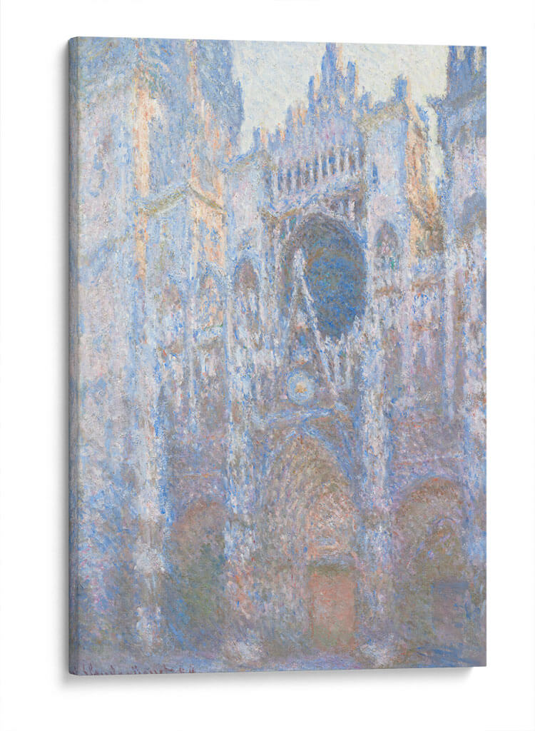 El portal de la catedral de Rouen a la luz de la mañana - I - Claude Monet | Cuadro decorativo de Canvas Lab