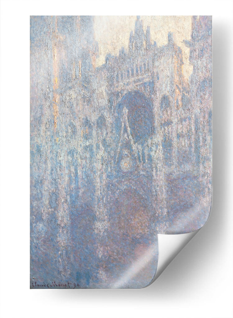 El portal de la catedral de Rouen a la luz de la mañana - II - Claude Monet | Cuadro decorativo de Canvas Lab