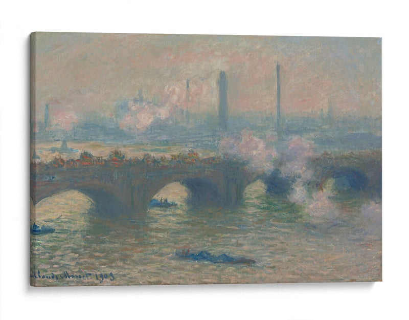 Puente de Waterloo, día gris - Claude O. Monet | Cuadro decorativo de Canvas Lab