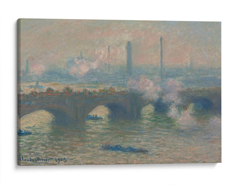 Puente de Waterloo, día gris - Claude Monet | Cuadro decorativo de Canvas Lab