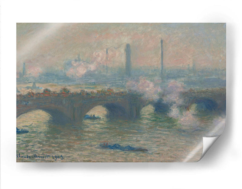 Puente de Waterloo, día gris - Claude Monet | Cuadro decorativo de Canvas Lab