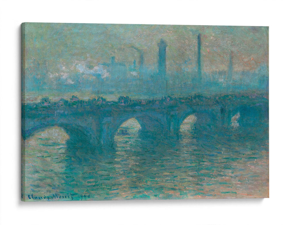 Puente de Waterloo, tiempo gris - Claude O. Monet | Cuadro decorativo de Canvas Lab