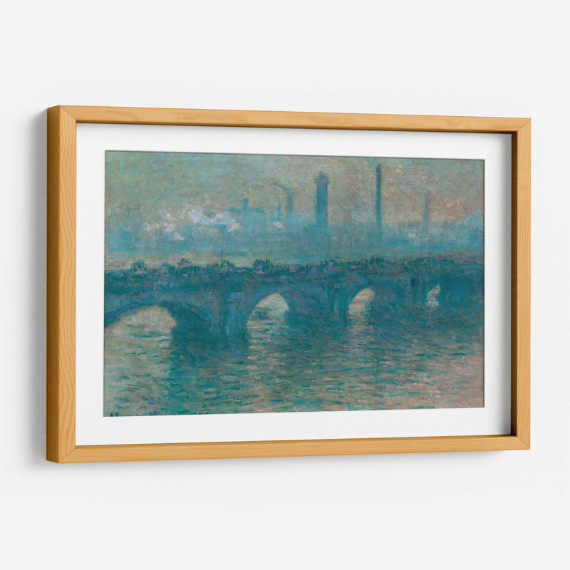 Puente de Waterloo, tiempo gris - Claude O. Monet | Cuadro decorativo de Canvas Lab