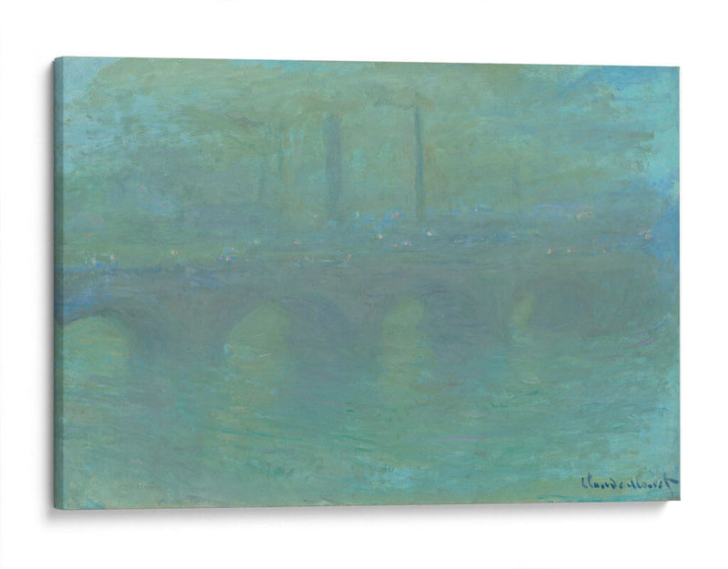 Puente de Waterloo, Londres, al anochecer - Claude O. Monet | Cuadro decorativo de Canvas Lab