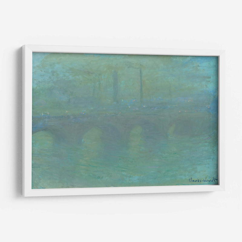 Puente de Waterloo, Londres, al anochecer - Claude Monet | Cuadro decorativo de Canvas Lab