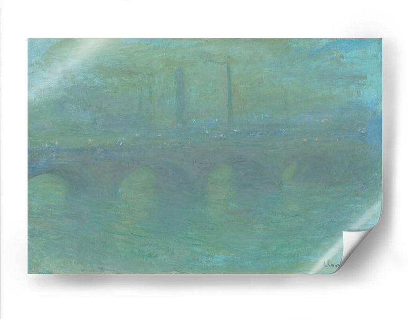 Puente de Waterloo, Londres, al anochecer - Claude O. Monet | Cuadro decorativo de Canvas Lab