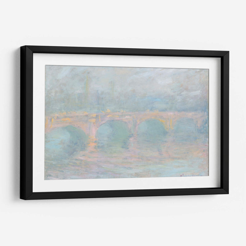 Puente de Waterloo, Londres, al atardecer - Claude O. Monet | Cuadro decorativo de Canvas Lab