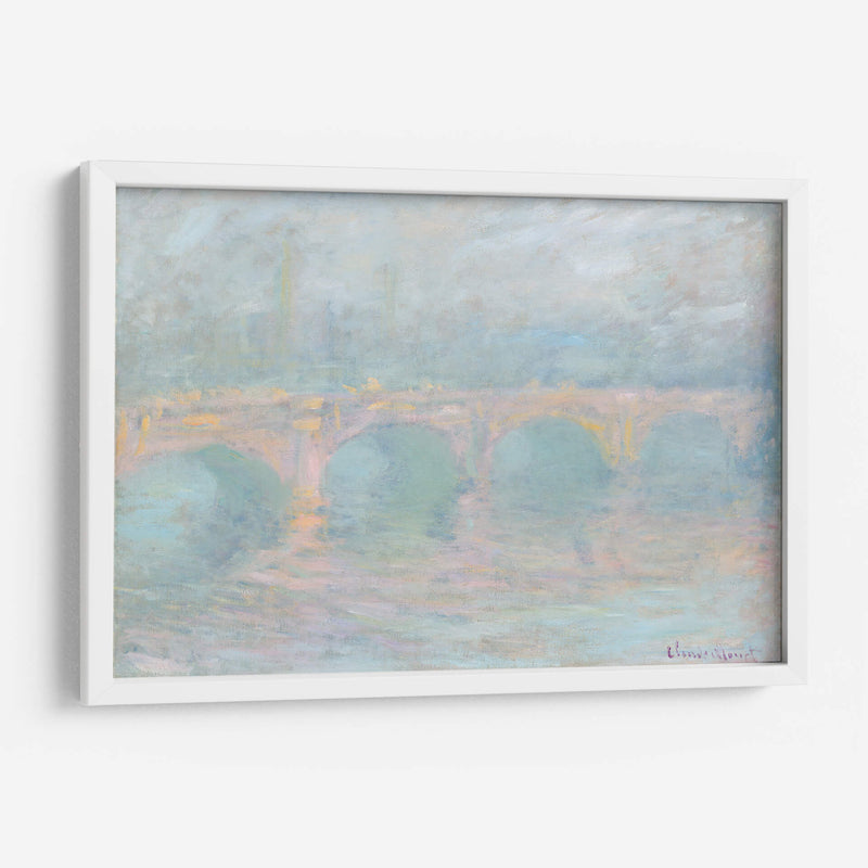 Puente de Waterloo, Londres, al atardecer - Claude O. Monet | Cuadro decorativo de Canvas Lab