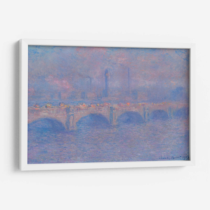 Puente de Waterloo, efecto de luz solar - Claude Monet | Cuadro decorativo de Canvas Lab