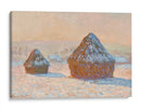 Pilas de trigo, efecto nieve, mañana - Claude O. Monet | Cuadro decorativo de Canvas Lab
