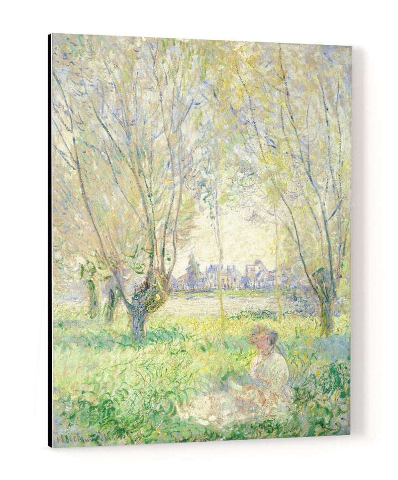 Mujer sentada bajo los sauces - Claude Monet | Cuadro decorativo de Canvas Lab