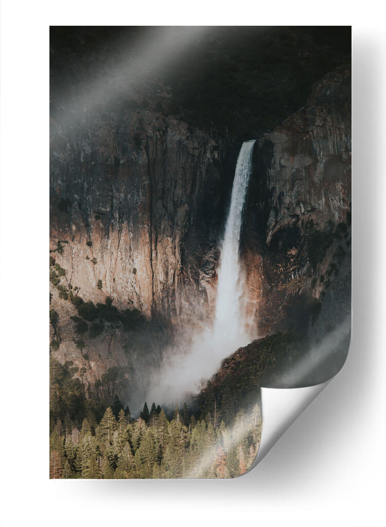 Cascada hacia los pinos | Cuadro decorativo de Canvas Lab