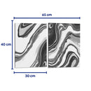 Tinta negra que fluye - Set de 2 - Marmolista - Cuadro decorativo | Canvas Lab