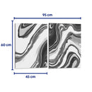 Tinta negra que fluye - Set de 2 - Marmolista - Cuadro decorativo | Canvas Lab