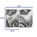 Tinta negra con diesel - Set de 2 - Marmolista - Cuadro decorativo | Canvas Lab