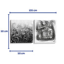 Humo descontrolado - Set de 2 - Gina Villalobos - Cuadro decorativo | Canvas Lab