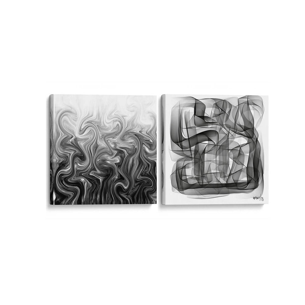 Humo descontrolado - Set de 2 - Gina Villalobos - Cuadro decorativo | Canvas Lab