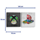 Graffiti gamer - Set de 2 - David Aste - Cuadro decorativo | Canvas Lab