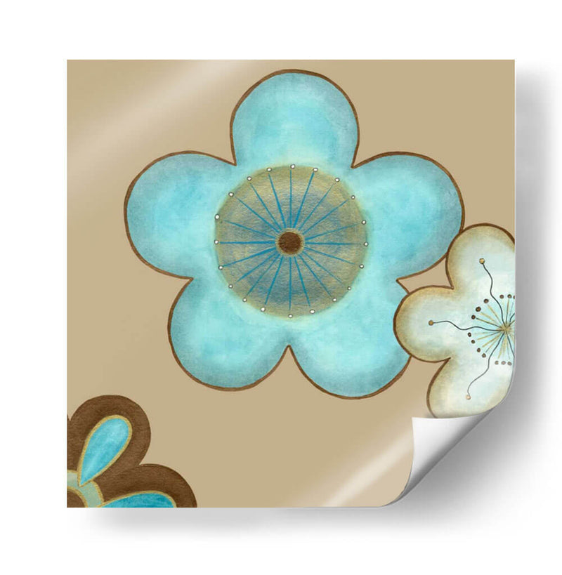 Pop Flores En Azul II - June Erica Vess | Cuadro decorativo de Canvas Lab