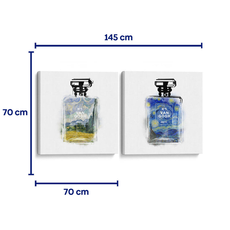 Perfume Van Gogh no 5 - Set de 2 - David Aste - Cuadro decorativo | Canvas Lab