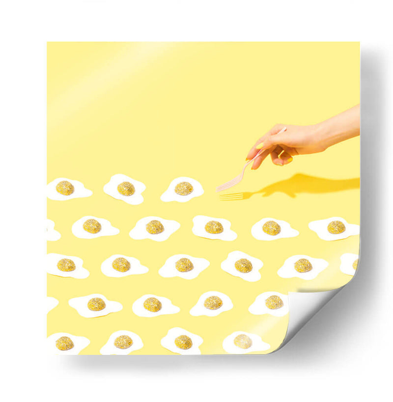 Fried glittered eggs | Cuadro decorativo de Canvas Lab
