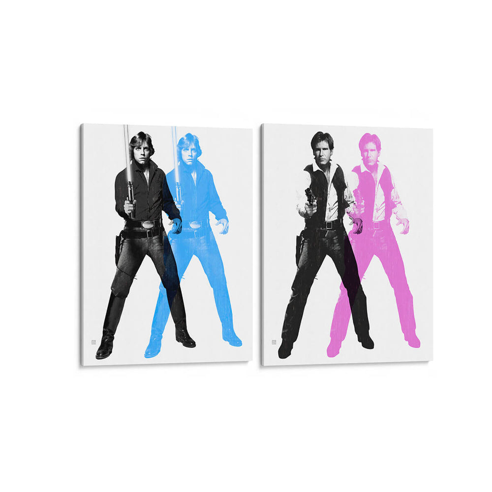 Luke & Han Warhol - Set de 2 - David Aste - Cuadro decorativo | Canvas Lab