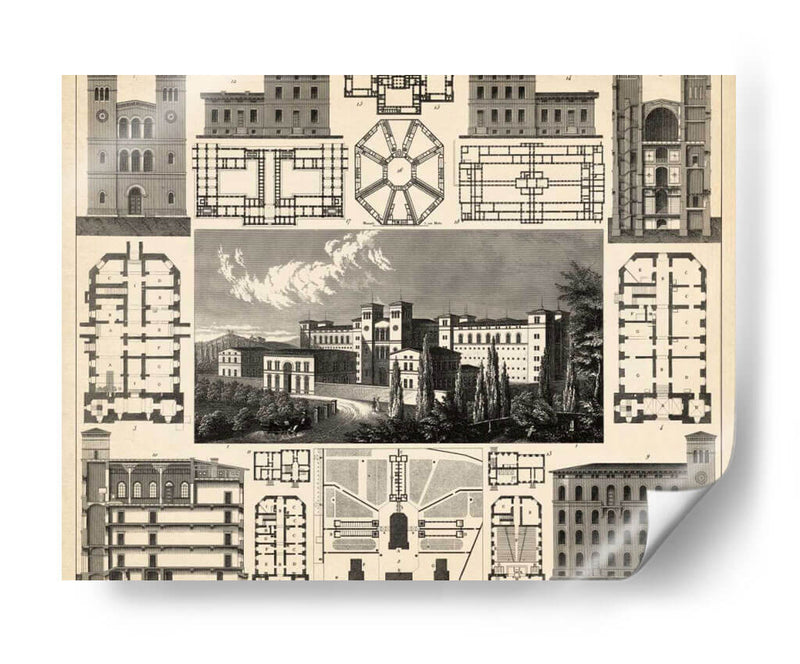 Antique City III Plan - Vision Studio | Cuadro decorativo de Canvas Lab