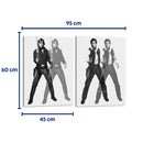 Luke & Han Warhol  B&N - Set de 2 - David Aste - Cuadro decorativo | Canvas Lab