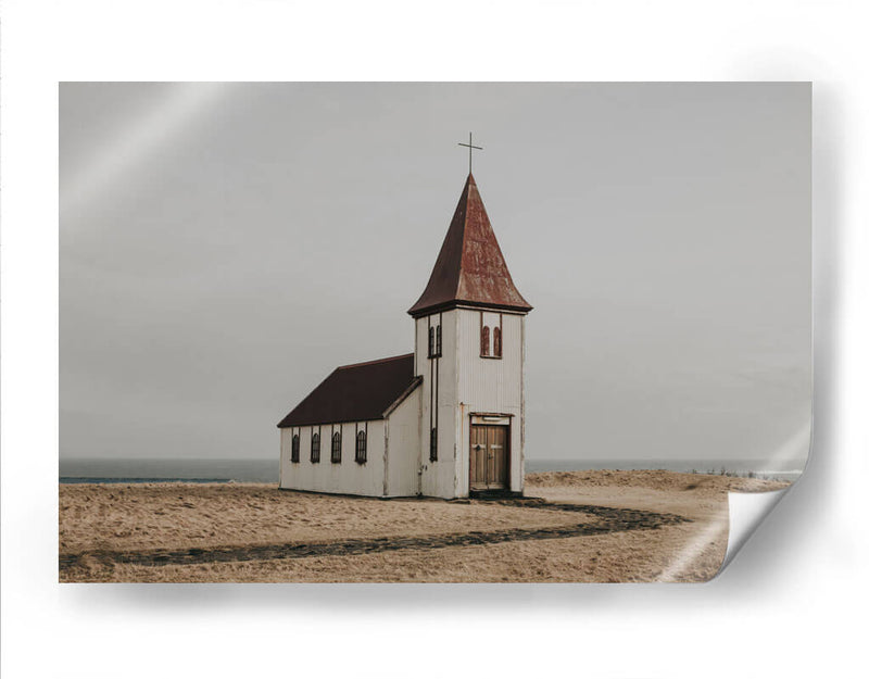La iglesia en la playa | Cuadro decorativo de Canvas Lab