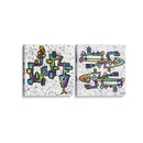 Reptiles prehistóricos - Set de 2 - Gina Villalobos - Cuadro decorativo | Canvas Lab