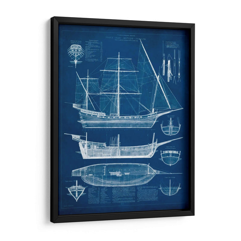 Barco Antiguo Blueprint I - Vision Studio | Cuadro decorativo de Canvas Lab