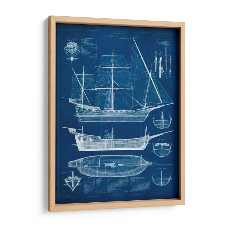 Barco Antiguo Blueprint I - Vision Studio | Cuadro decorativo de Canvas Lab