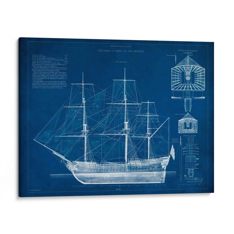 Barco Antiguo Blueprint IV - Vision Studio | Cuadro decorativo de Canvas Lab