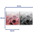 Burbujas rosas y negras - Set de 2 - Gina Villalobos - Cuadro decorativo | Canvas Lab