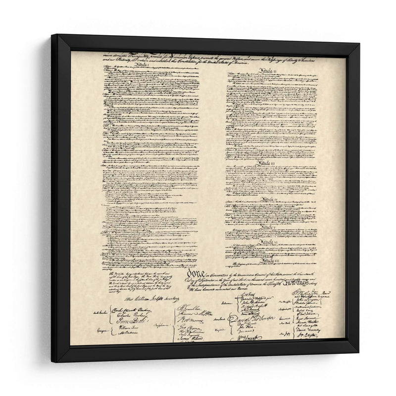 Constitución Documento - Continental Congress | Cuadro decorativo de Canvas Lab