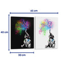 Elefante bebé salpicando felicidad - Set de 2 - Hue Art - Cuadro decorativo | Canvas Lab