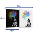 Elefante bebé salpicando felicidad - Set de 2 - Hue Art - Cuadro decorativo | Canvas Lab